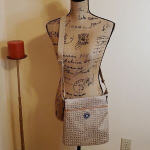 Tommy Hilfiger beige crossbody purse bag